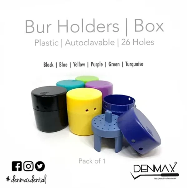 Bur Holders – Lightweight & Durable Plastic Storage for Dental Burs-Denmax