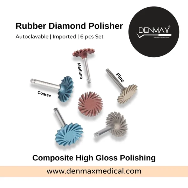 Rubber Diamond Polisher – High-Precision Dental Polishing - Denmax