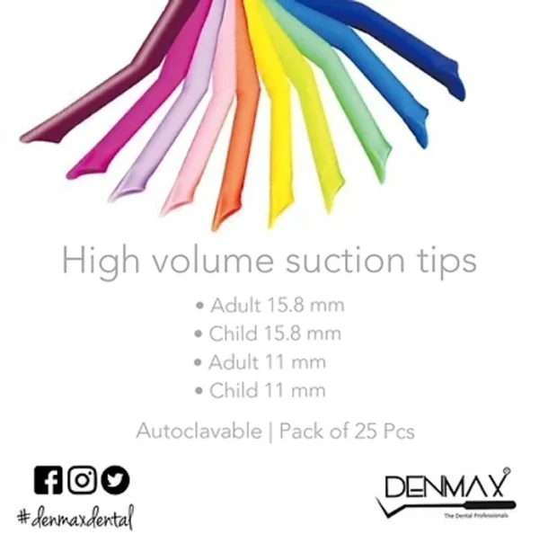 High Volume Suction Tips – Efficient & Hygienic Dental Evacuation-Denmax